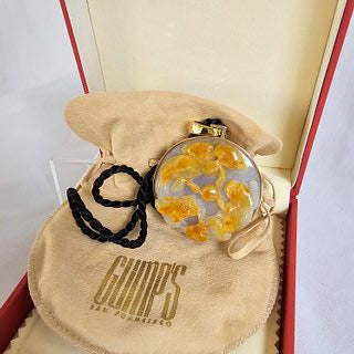 Jadeite Jade, 14k Yellow Gold Pendant, Gump's
