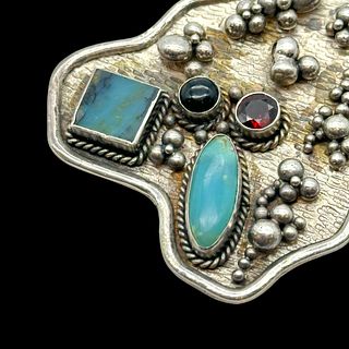 Sterling Silver and Stone Pendant