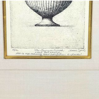 Loran Speck (Californian, 1943-) “Etruscan Urn” Etching