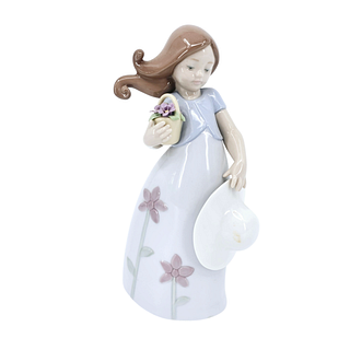Lladro Little Violet Girl Figurine
