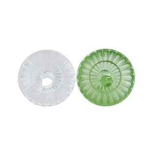 (Lot of 2) Lalique France Crystal Marguerite Toupie Spinning Tops