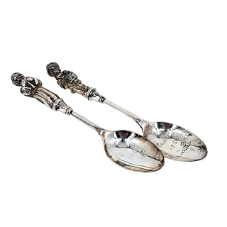 (Lot of 2) Reed & Barton Silverplate Souvenir Christmas Spoons