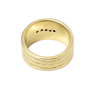 18k Yellow Gold and Diamond Band