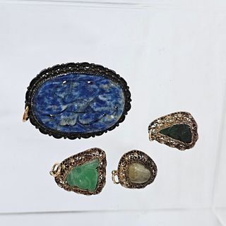 Collection of Chinese Export Multi-Stone Pendants