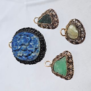 Collection of Chinese Export Multi-Stone Pendants