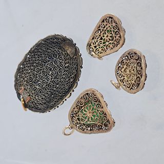 Collection of Chinese Export Multi-Stone Pendants