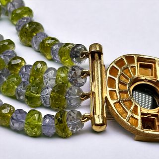 Multi-Stone, 18k Yellow Gold Necklace