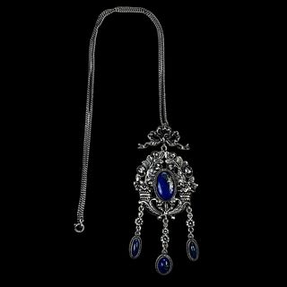 Lapis Lazuli, Silver Necklace