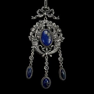 Lapis Lazuli, Silver Necklace