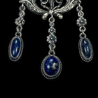 Lapis Lazuli, Silver Necklace