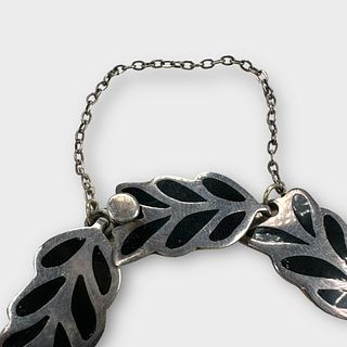 Vintage Enamel, Mexican Sterling Silver Bracelet