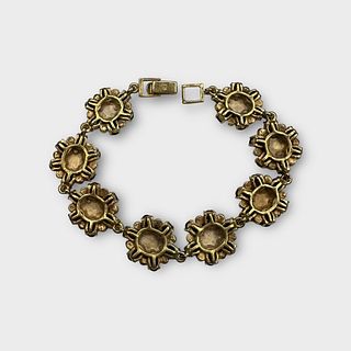 Garnet, Marcasite, Vermeil Bracelet