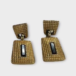 Pair of Glass, Gold-Tone Earrings, Givenchy