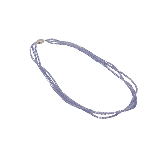 Tanzanite, 14k White Gold Necklace