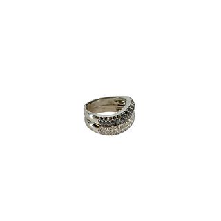 Diamond, Black Diamond, 14k White Gold Ring