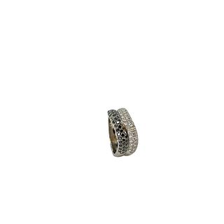 Diamond, Black Diamond, 14k White Gold Ring