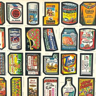 Framed 1979 Topps Wacky Packages Uncut Sheet