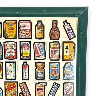 Framed 1979 Topps Wacky Packages Uncut Sheet