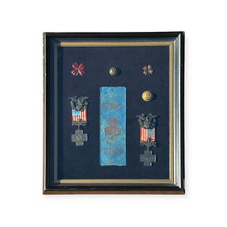 Civil War Era Framed Medals First Minnesota Un. Regiment