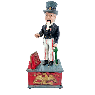 Cast Iron Uncle Sam Piggy Bank