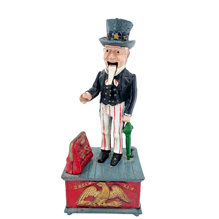 Cast Iron Uncle Sam Piggy Bank