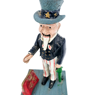 Cast Iron Uncle Sam Piggy Bank