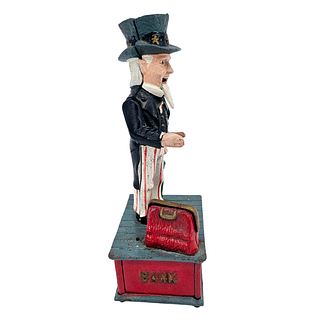 Cast Iron Uncle Sam Piggy Bank