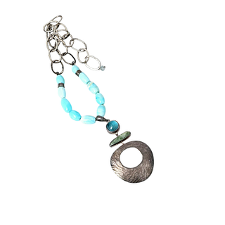 Sterling and Larimar Necklace