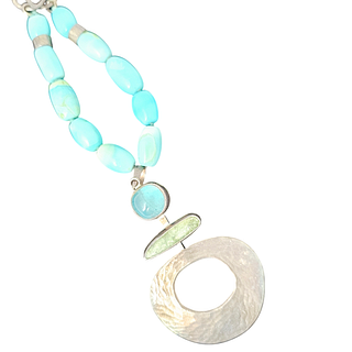 Sterling and Larimar Necklace