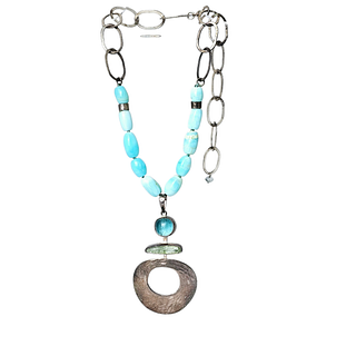 Sterling and Larimar Necklace