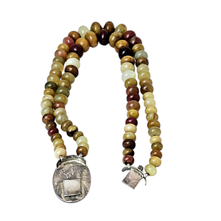 Bill Harris Graduated Stone Tiered Necklace with Faceted Stone Clasp