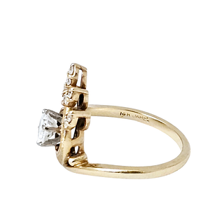 14k Yellow Gold and Diamond Ring