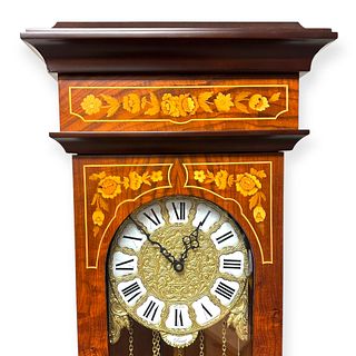 Italian Marquetry Free Standing Case Clock