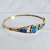 Opal, 14k Yellow Gold Bangle Bracelet