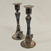 Art Nouveau Style Silver Candlesticks