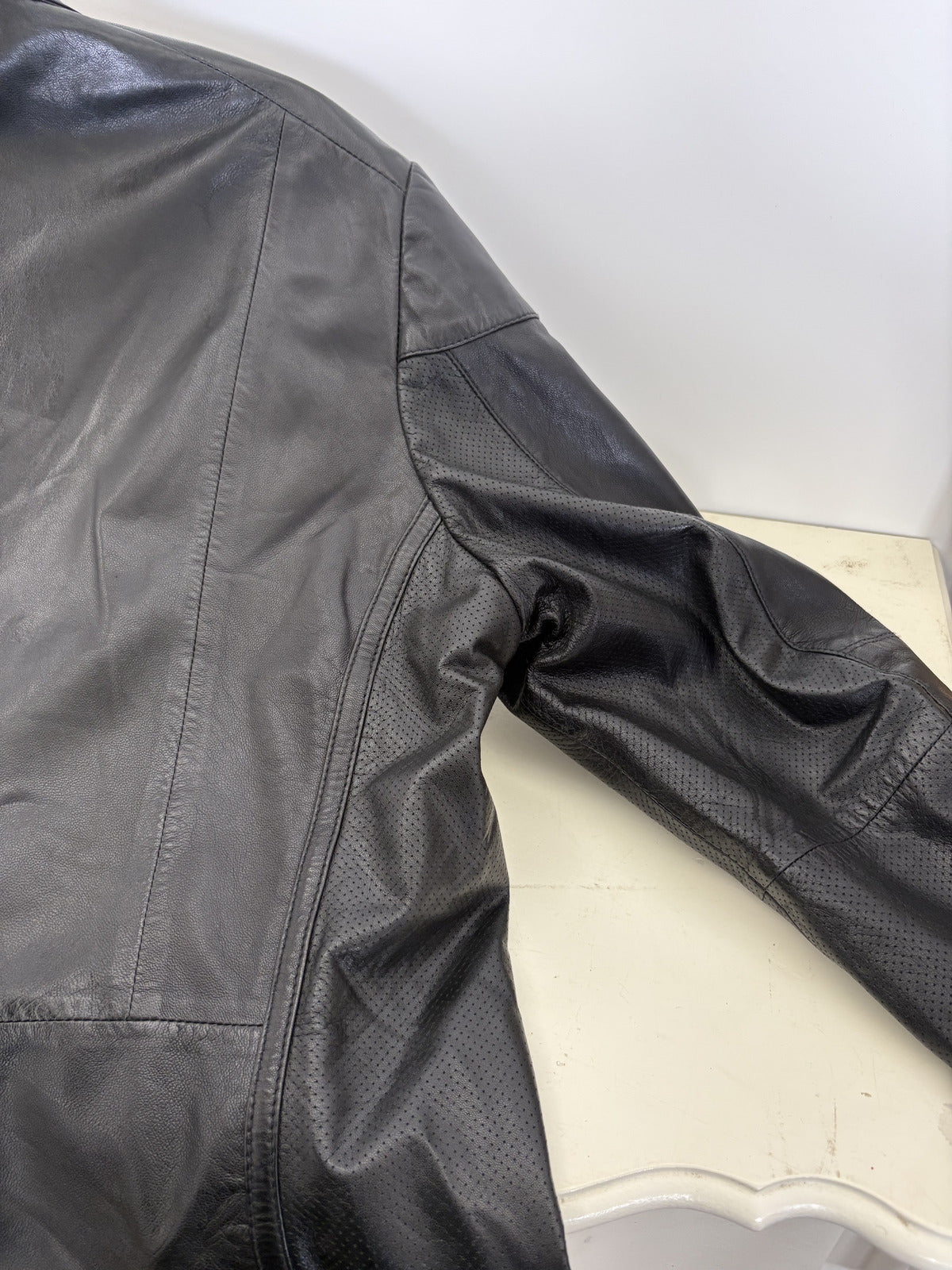 Hugo Boss Vegan Black Leather Jacket, L
