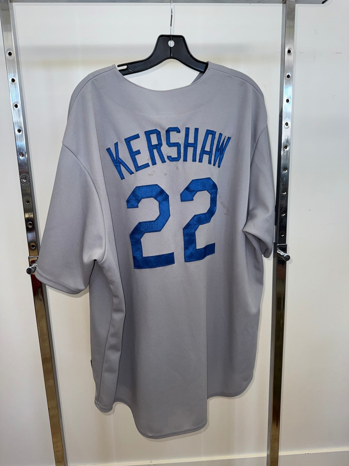 Grey Dodger Clayton Kershaw Jersey, Size 2X