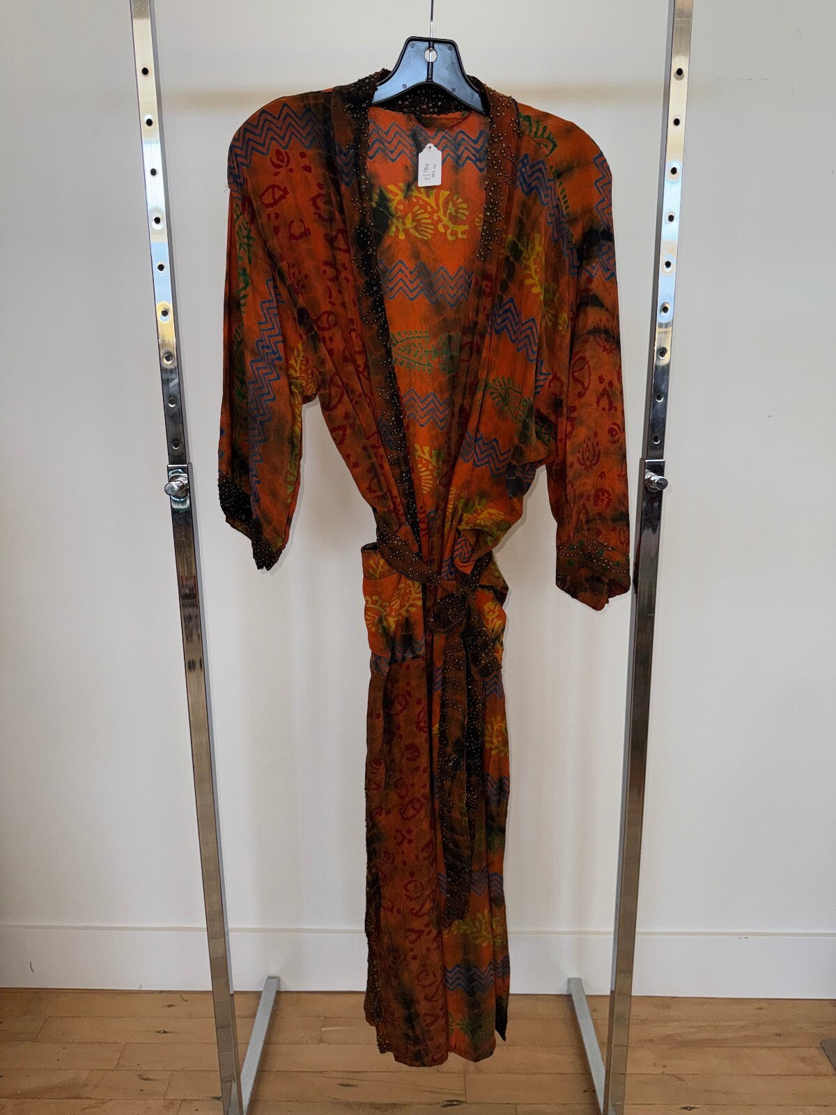 Orange Multipatterned Tunic Style Robe. Small / Medium fit