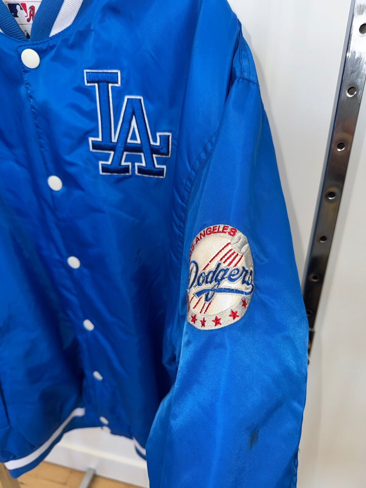 LA Dodgers Blue Buttonup Jacket, Size XXXL
