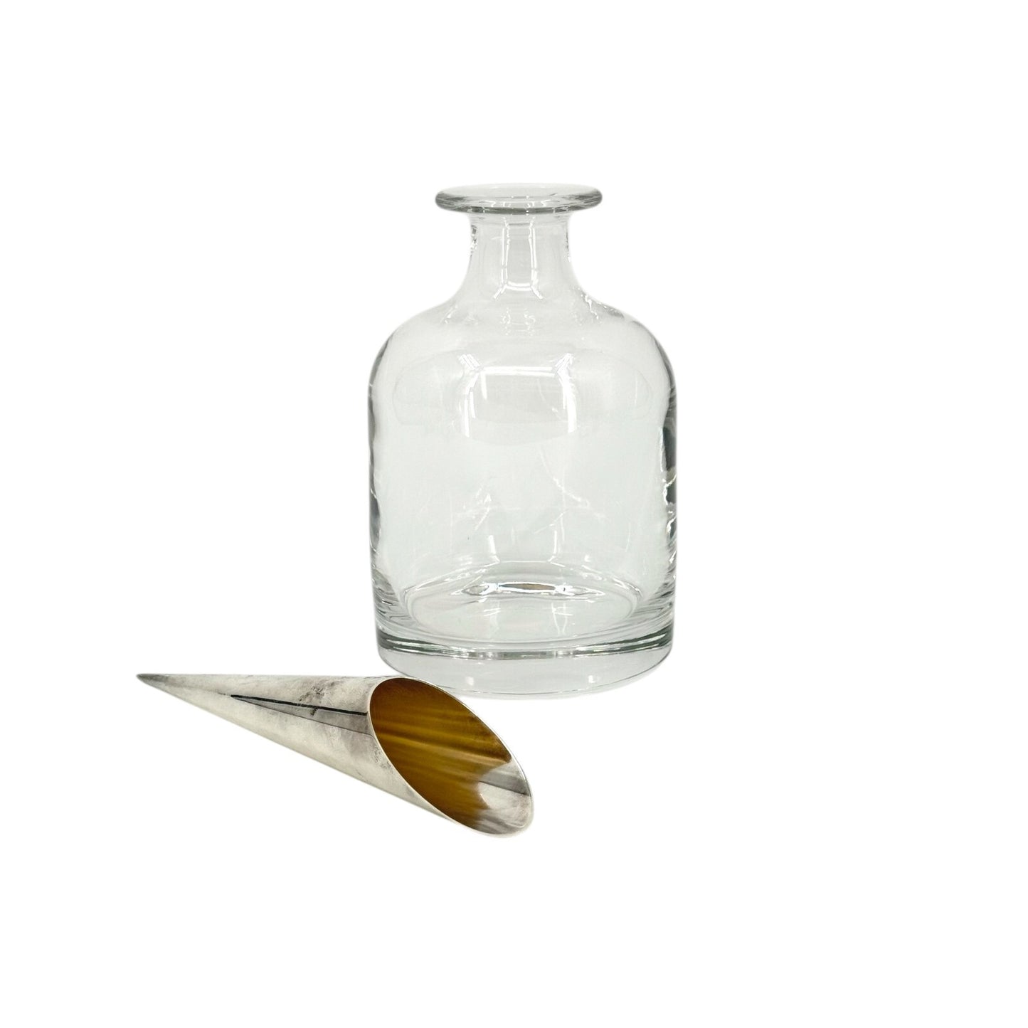Italian Crystal Decanter with Sterling Silver Stopper, by Pampaloni