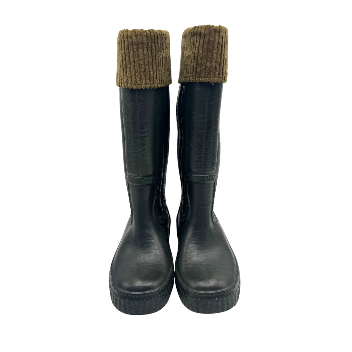 Dark Green Aigle Boots with Fuzzy Interior, Size 37 (EU)