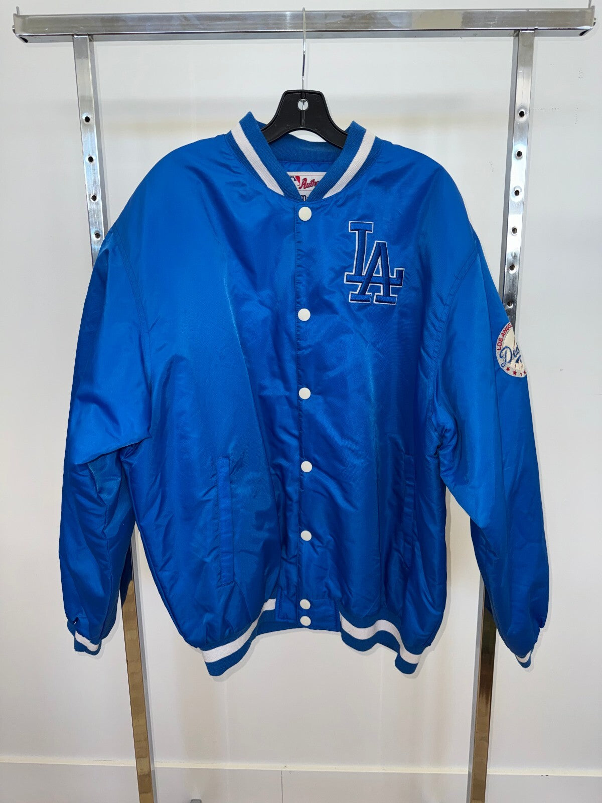 LA Dodgers Blue Buttonup Jacket, Size XXXL