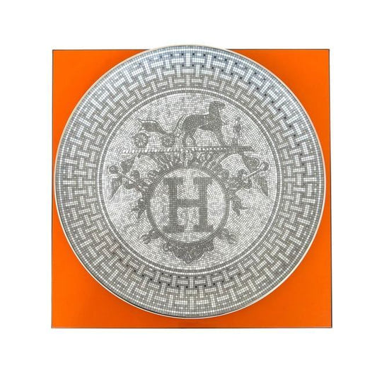 Hermes Mosaique au 24 Platinum Tart Platter