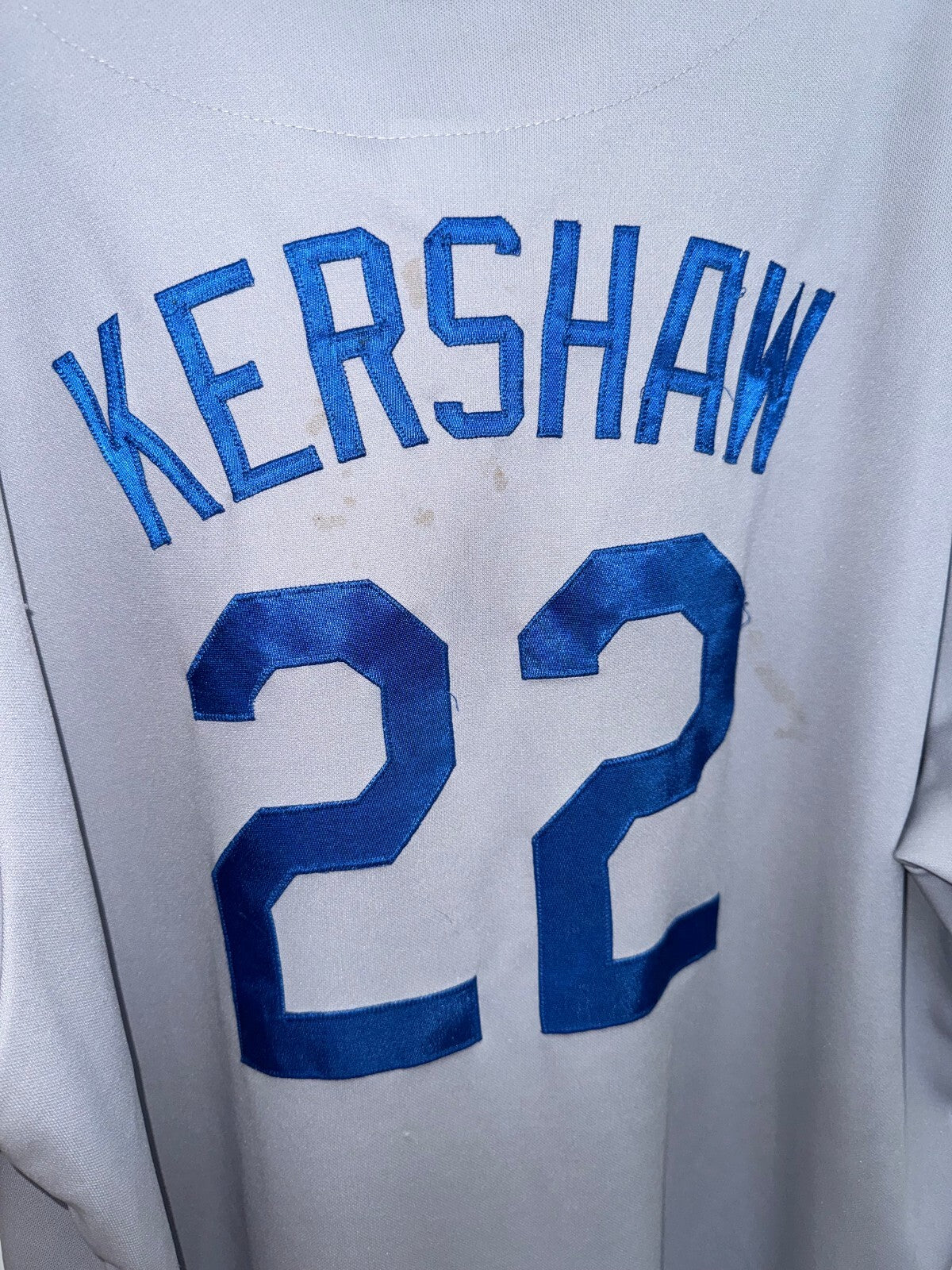 Grey Dodger Clayton Kershaw Jersey, Size 2X