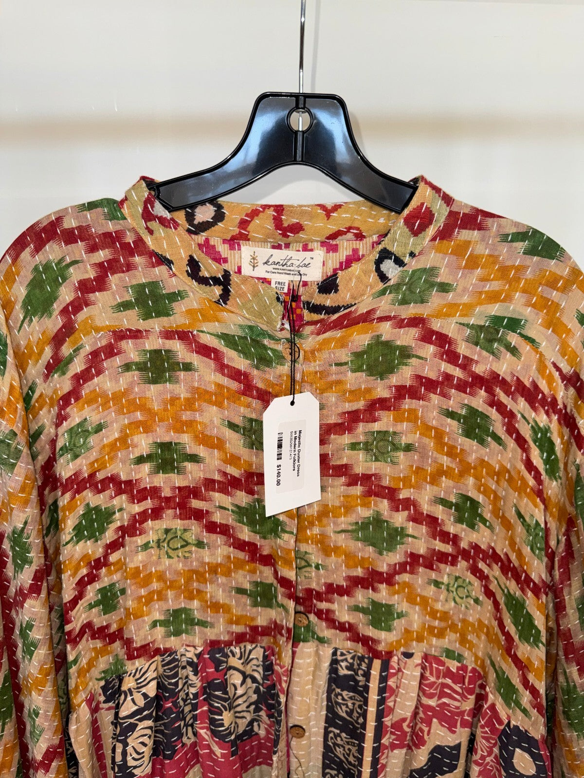 Kantha Bae Multipatterned Tunic Dress, Free Size