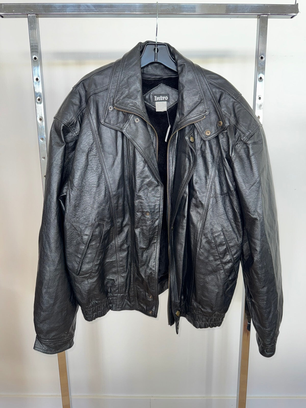 Intro 100% Leather Jacket, Size XXL