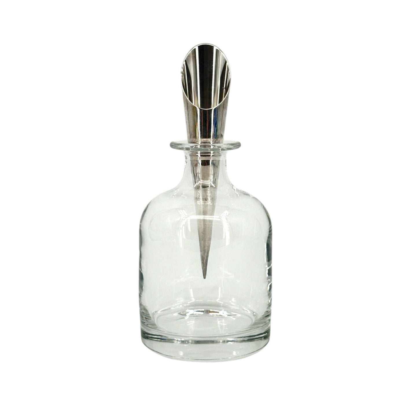 Italian Crystal Decanter with Sterling Silver Stopper, by Pampaloni