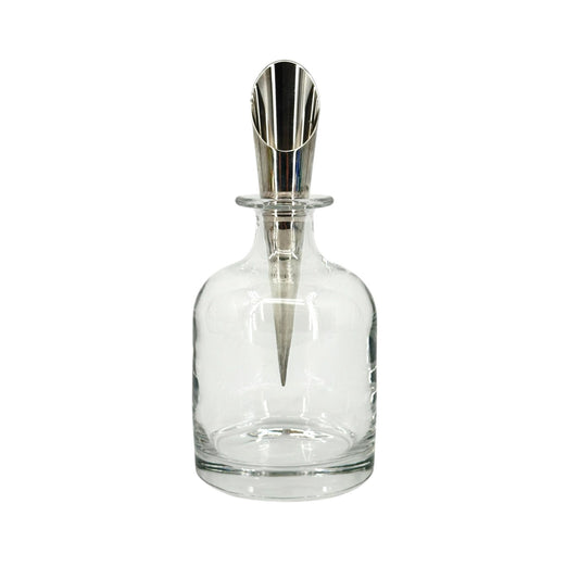 Italian Crystal Decanter with Sterling Silver Stopper, by Pampaloni