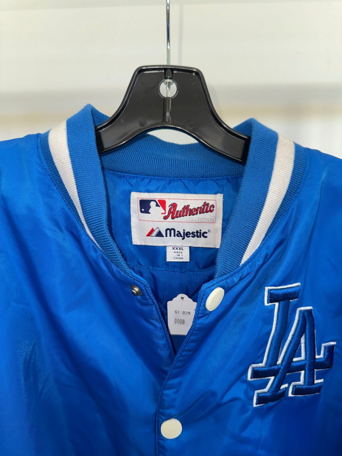 LA Dodgers Blue Buttonup Jacket, Size XXXL