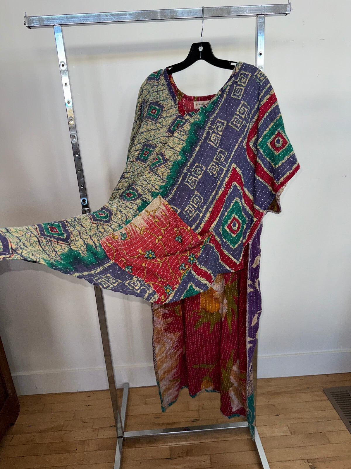 Kantha Bae Multilayered Tunic Dress, Free Size